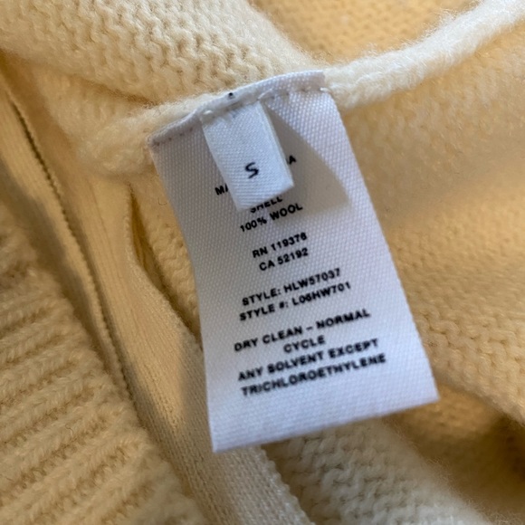 Helmut Lang Body Mapping Structured Wool Sweater - Ivory Women's Size S - Picture 7 of 7